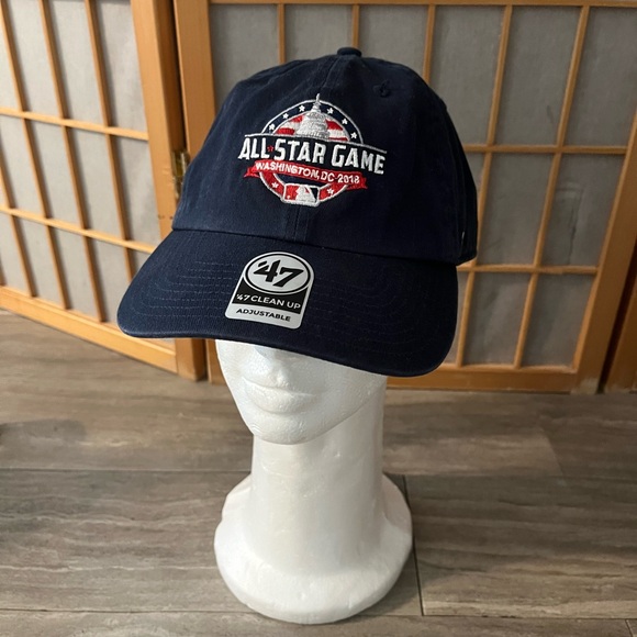 47 Other - All Star Game 2018 Baseball Hat Cap Washington DC '47 Clean Up Blue Strapback